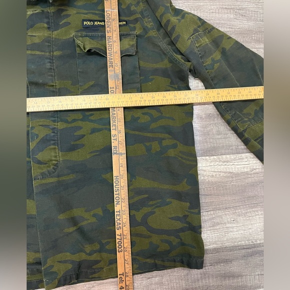 Polo Jeans Co. R. Lauren Camo Cotton Trucker Jacket Camouflage Army L - Picture 3 of 5
